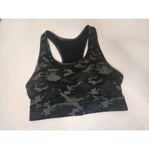 Fabletics‎ Black Camoflauge Sports Bra Padded Womens Size XS